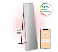 Convector Heater 2in1 Infrared Heating Panel Indoor Thermostat 900 W WiFi Silver