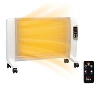 Convector Heater Grey 79x27x54cm Steel & Mica 1000/2000W Remote Timer 15-20m2 UK