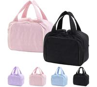 Convely Toiletry Bag, Travelfree Toiletry Bag, Large Capacity Wide-Open Travel Cosmetic Bag, Puffy Cosmetic Makeup Bag for Traveling, Accessories, Essentials, Toiletries (2Pcs-B)