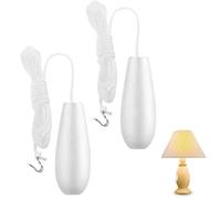 CONVENCY 2PCS Bathroom Light Pull Cord, 150cm Long Pull Cord Light Switch Bathroom, Decorative Pull Chain for Ceiling Fans Chandeliers, Compatible with Wooden Blinds for Windows