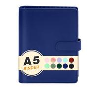 Convend A5/A6 Binder 6 Ring,Mini Photocard Binder for A5 Filler Paper, Loose Leaf Personal Planner with Magnetic Buckle Closure(Blue)