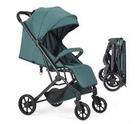 Convenience Baby Stroller - Lightweight & Compact Travel Umbrella Stroller, Quick One-Hand Fold, Lockable Rear Wheels, Adjustable Canopy, 5-Point Safety Harness & Shopping Basket (Dark Green)