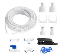 Convenient 15m Water Kit Tap Connector External Water Filter Holder Inline Shut-off Valve Refrigerator Plastic Material Easy Install Tube for Appliances