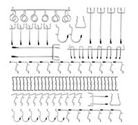 Convenient 81pcs Hook Assortment for Organizing Various Tools on a Pegboard