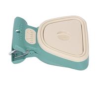 Convenient Handheld Dog Pooper Scooper with Large Waste Storage Room for Clean Dog Waste Removal Small Size for Easy Portability Plastic (Mustard Green)