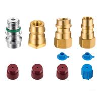 Convenient Retrofit Solution R12 to R134A Conversion Kit with Low and High Side Ports, Wide Application, 8 Piece Set