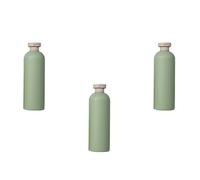 Convenient Shampoo Sub Bottle 400ml PE 3pcs Green for Home Use | Shower Gel Storage Holder, Smooth Lightweight PP Body, Simple Style Design, Empty Refill Containers