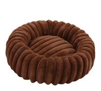 Convenient vertical stripe round multi-size warm cat and dog pet mat, suitable for pets of different sizes(Style 04,90cm)