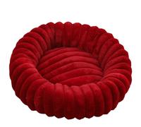 Convenient vertical stripe round multi-size warm cat and dog pet mat, suitable for pets of different sizes(Style 01,40cm)