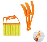 Convenient Window Cleaning Set - 2Pcs Venetian Blind Cleaner Brushes With 7 Finger Duster, Ideal For Housekeeping