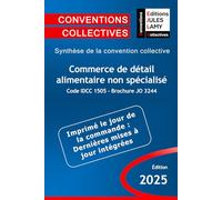 Convention collective commerce de détail alimentaire non spécialisé - IDCC 1505 - JO 3244: Synthèse de la convention collective