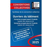 Convention collective ouvriers du bâtiment (- 10 salariés et + 10 salariés) - IDCC 1596 et 1597 - JO 3193 et 3258: Synthèse de la convention collective