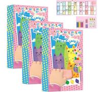 Convergei 20PCS DIY Rainbow Scratch Art, Squeegee Art Kids Paint Kit, Rainbow Dot Graffiti Scratch Painting, DIY Magic Squeegee Painting Kits for Kids with 7-Color Tools (3Set)