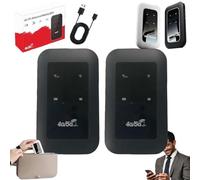 Convergek All-Network Portable WiFi, Wireless Routers Mobile Network, Power on and Use Travel Router Pocket Wi-Fi for Travel, Public Computer, Business, Rv (White) (2*Black)