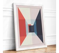 Convergence in Red Minimalist Framed Wall Art Print A1 (84.1×59.4cm)