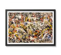 Convergence Jackson Pollock Print, Abstract Expressionist Splatter Painting Poster, Iconic Art For Modern Interiors, Wall Decor for Home, Office, A1 (Black Frame) - 86.9x62.4cm