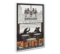 Conversation Between Mutes By Moriz Jung Canvas Print for Living Room Bedroom Home Office Décor, Wall Art Picture Ready to Hang, 30 x 20 Inch (76 x 50 cm)