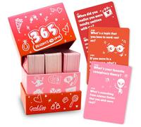 Conversation Cards for Couples - Couples Games - 365 Romantic Icebreaker Questions for Strengthening Your Relationship - Date Night Ideas - Anniversary and Valentine's Day Gift for Couples