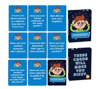 Conversation Cards Game 50 Pieces - Fun Family Card Deck Engaging opener Prompts | Meaningful Discussion Portable Activity Pack for Gathering Couples Camping Work and Friends, 2.52x3.5in