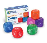 Conversation Cubes - 6 Pieces Ages 6+ Foam Cubes for Social Emotional Learning School Supplies Speech Therapy Toys, Social Skills Cubes