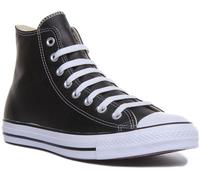 Converse Unisex Leather Hi Top Trainers, Black, Size 8, Women Black