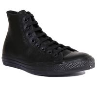 Converse 135251 Ct As Hi Black Leather Womens Trainer In Black UK 3 - 13