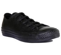Converse 135253 CtAs Unisex Leather Low Top Trainers In Black Size UK 3 - 12