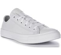 Converse Shoes (Trainers) ALL STAR MONOCHROME CUIR OX in White 6.5