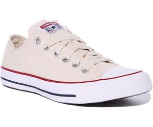 Converse 159485C CtAs Ox Unisex Low Top Canvas Trainers In Beige Size UK 3 - 12
