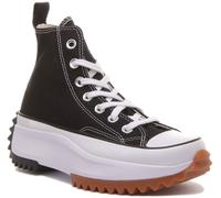 Converse Womens Run Star Hike Hi Top Trainers, Black/White/Gum, Size 4, Women Black/White/Gum