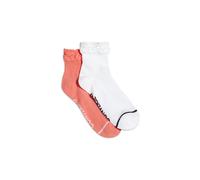 Converse 2-Pack Ruffled Quarter Socks Polyester In White, Size Medium White Medium