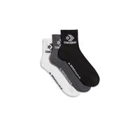 Converse 2-Pack Textured Logo Quarter Socks Polyester For Men In White, Size Large White Large
