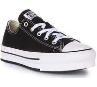 Converse All Star Eva Lift Low Jnr Trainers Black White Black - 4 UK