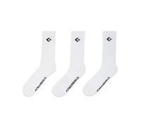 Converse 3-Pack Classic Star Chevron Crew Socks In White White One Size