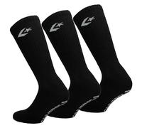 Converse 3 Pairs Classic Star Chevron Socks - Mid Calf Length - Men (Black, 6-11), Black, 39-46