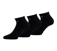Converse 3 Pairs Low Cut Socks - Ankle Length - Smooth Toe Stitching - Cotton - Unisex (Black, 6-8), Black, 39-42