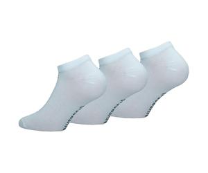 Converse 3 Pairs Low Cut Socks - Ankle Length - Smooth Toe Stitching - Cotton - Unisex (White, 43-46), White, 43-46
