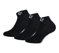 Converse 3 Pairs Quarter Socks - Arch Support - Polyester - Unisex (Black, 2-5), Black, 35-38