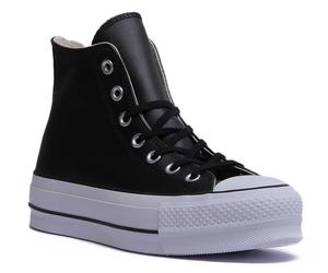 Converse 561675C A-Ct As Lift Hi Lace Up Platf In Black White Size UK 3 - 9