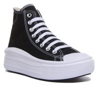 Converse 568497C In Black White Ct As Movie Elivated Sole Hi Size UK 3 - 8