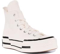 Converse A00915C Chuck 70s Plus Hi Lace Up Trainers Cream Womens Size 3 - 8