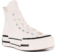 Converse A00915C Chuck 70s Plus Hi Lace Up Trainers Cream Womens Size 3 - 8