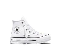 Converse Junior Girls Leather EVA Lift Hi Top Trainers, White, Size 5.5 White