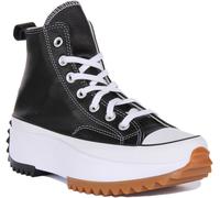 Converse A04292C Run Star Hike Leather Unisex Trainer In Black White UK 3- 10