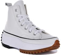 CONVERSE A04293C Run Star Hike Platform FOUNDATIONAL Leather Men White/Black/Gum UK 12
