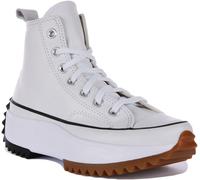 Converse A04293C Run Star Hike Unisex Foundation Leather White Gum UK 3 - 10