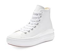 CONVERSE A04295C Chuck Taylor All Star Move Platform FOUNDATIONAL Leather Women White/Black/White UK 6
