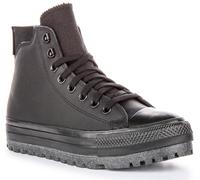 All Star City Trek Hi Counter Climate Leather High Top Trainers Black