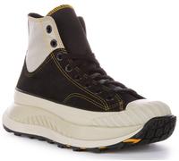 Converse A04522C Chuck Lace Up Platform Trainers Canvas Black Yellow UK 6 - 9