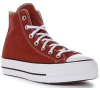 Converse Shoes (High-top Trainers) CHUCK TAYLOR ALL STAR LIFT PLATFORM SEASONAL COLOR in Red 3.5